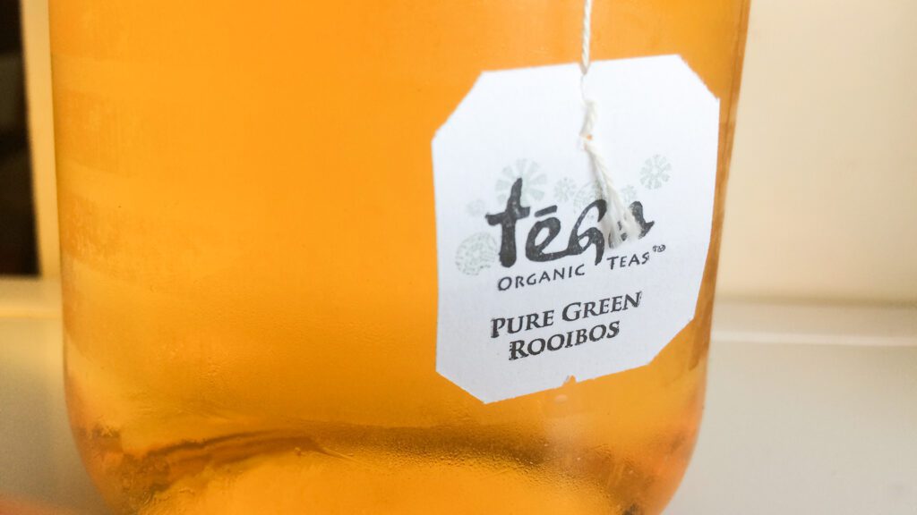 Cold brew green rooibos iced tea on Rosette Fair Trade