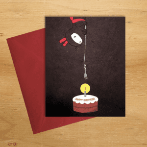 Fair trade ninja birthday handmade card by Good Paper on Rosette Fair Trade