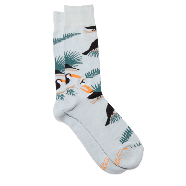 Socks that protect toucans by Conscious Step on Rosette Fair Trade