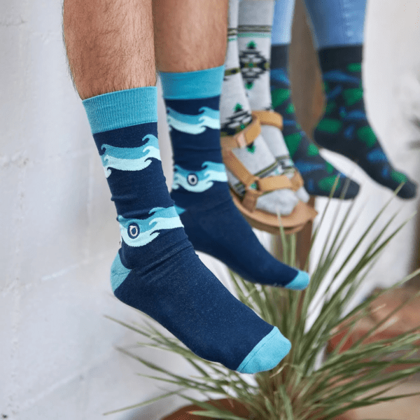Socks that protect oceans (lifestyle) by Conscious Step on Rosette Fair Trade