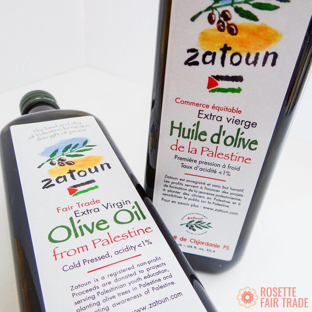 Zatoun Extra Virgin Olive Oil (fair trade, cold pressed) on the Rosette Network online store