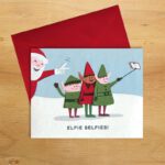 Elfie Selfies handmade card by Good Paper on the Rosette Fair Trade online store