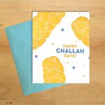 Happy Challah Days handmade Hanukkah card by Good Paper on Rosette Fair Trade online store