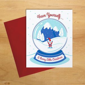 Merry Little Christmas handmade card by Good Paper on Rosette Fair Trade online store