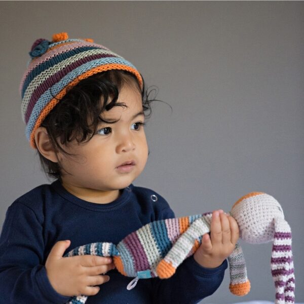 Organic baby hat by Pebble Toys on Rosette Fair Trade