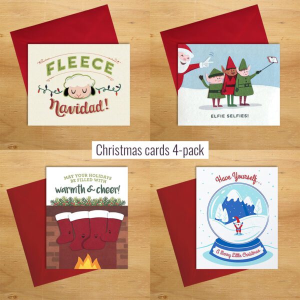 Christmas cards 4-pack