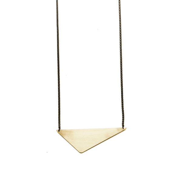 Geometric Offset (asymmetrical) Triangle Necklace (fair trade, handmade) by Just Trade UK on the Rosette Network