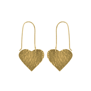 Hammered Heart Earrings (fair trade, handmade) by Just Trade UK on the Rosette Network