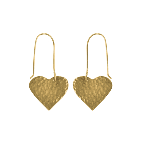 Hammered Heart Earrings (fair trade, handmade) by Just Trade UK on the Rosette Network