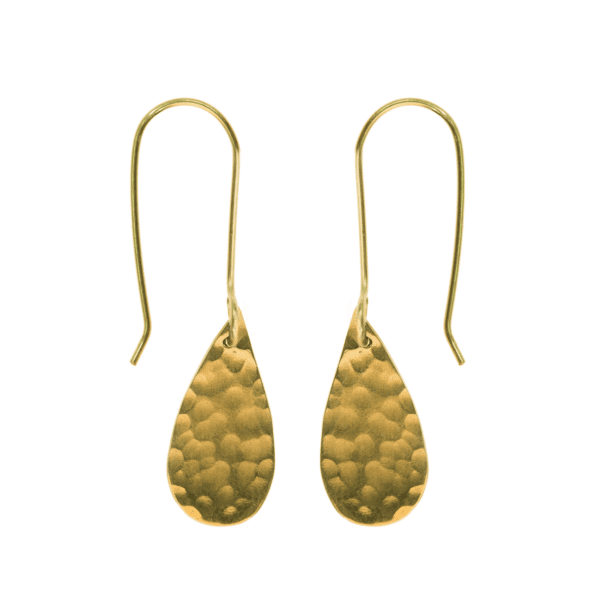 Hammered Raindrop Earrings by Just Trade UK on Rosette Fair Trade
