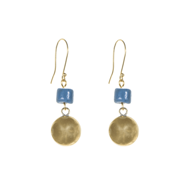 River Earrings (blue, handmade) by Just Trade UK on Rosette Fair Trade