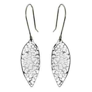 Silver Plated Leaf Earrings (large) by Just Trade UK on Rosette Fair Trade