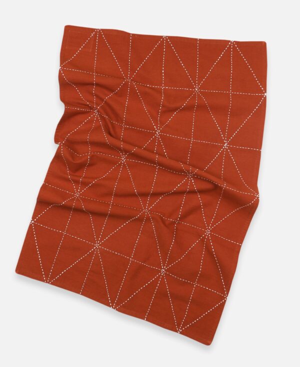 Graph Tea Towel (rust) by Anchal Project on Rosette Fair Trade