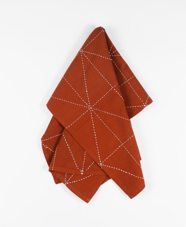 Graph Tea Towel (rust colour) by Anchal Project on Rosette Fair Trade