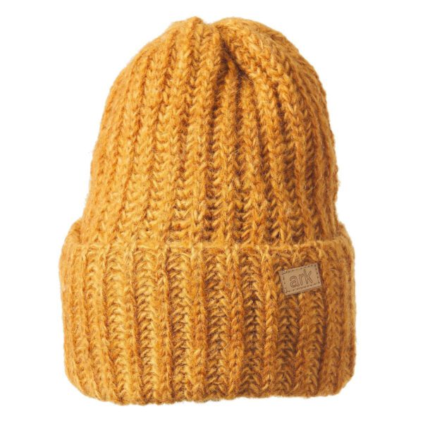 Soho Cuff Hat (toque) by Ark Imports (mustard) on the Rosette Fair Trade online store