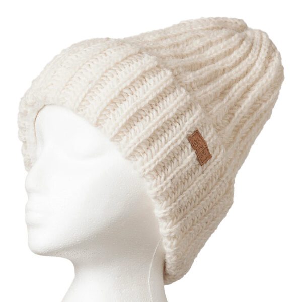 Soho Cuff Hat (toque) by Ark Imports (white) on the Rosette Fair Trade online store